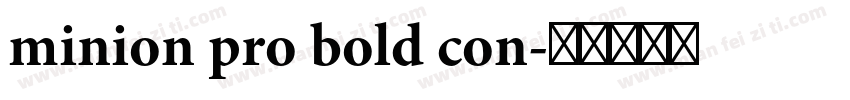 minion pro bold con字体转换